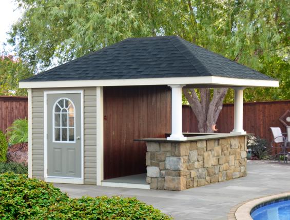 Amish Built Pool Houses, Pavilions Garages &amp; Sheds 